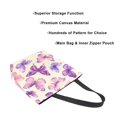 thumbnail image 3 of Large Canvas Bag 13.5x5.1x15 Inch Canvas Bag Shopping Canvas Bag Suitable For Outing Shopping Travel Out Of Large Capacity Storage Purple Beautiful Butterfly, 3 of 9
