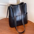 thumbnail image 3 of Bolso Tipo Cubo Cuero para Mujer Bolso Mensajero Con Múltiples Bolsillos Bolso Comprador (negro), 3 of 9