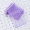 thumbnail image 2 of 100pcs Net Yarn Packing Bag Beautiful Gift Candy Storage Bag for Girl (9*12cm; Lilac), 2 of 6