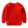 thumbnail image 2 of adviicd Boys Uniform Sweater Kids Boys Cable Knit Sweaters Long Sleeve Crewneck Pullover Cute Knitwear Fall Jumper Tops (Red,2-3 Years), 2 of 7
