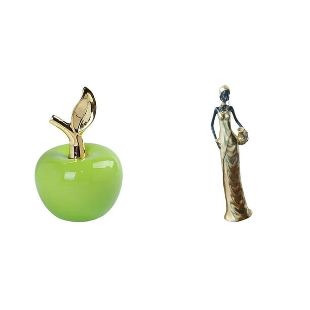 Estatua,Escultura de fruta artificial,estatua y artesanía,Figura de escritorio,Figuritas africanas,artesanías,artículos de escritorio coleccionables,Estatua de dama tribal,pieza de arte para