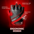 thumbnail image 7 of DXM SPORTS Weightlifting Workout Gym Gloves for Men - 3X-Large, Red, 7 of 7