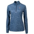 thumbnail image 2 of Women's Cutter & Buck Navy Arizona Wildcats Traverse Camo Quarter-Zip Pullover Top, 2 of 3