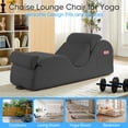 thumbnail image 3 of ijuicy Chaise Lounge Chair for Yoga, Chaise Lounge with Headrest, Oversized Yoga Chair Indoor - Light Gray, 3 of 9