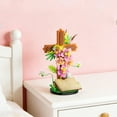 thumbnail image 2 of 363PCS 10.63" Holy Cross Flower Building Toys Set - Base Blessed Theme Toys Decoration, Perfect Birthday Christmas Collectible Easter Gifts, 2 of 5