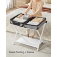 thumbnail image 3 of Soporte para Equipaje SONGMICS Plegable con Marco de Acero y Estante Blanco, 3 of 6