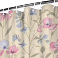 thumbnail image 3 of Pioneer Flower Floral Print Pattern Shower Curtain 72"x84", Bathroom Decorative Shower Curtain Set with 12 Hooks, Waterproof Washable, 3 of 6