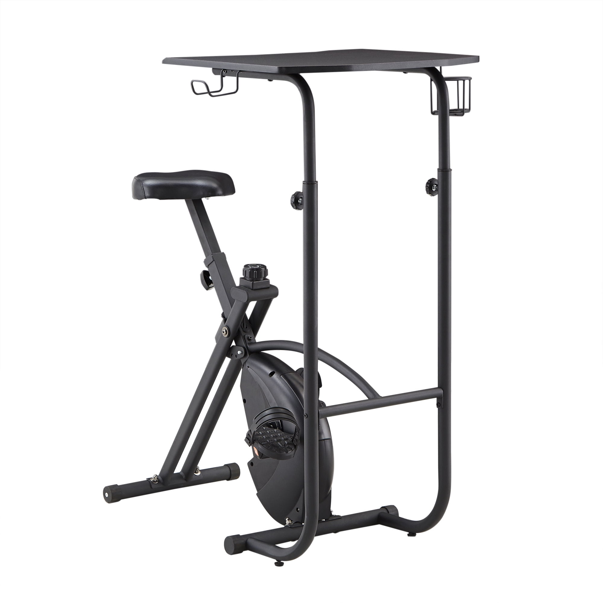 Weston Home Huntley Exercise Bike Desk, Black Finish