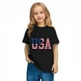 thumbnail image 6 of HAOTAGS Kids 4th of July T-Shirts Graphic Print Unisex Short Sleeve Summer Tops Black Size 7 Years, 6 of 7