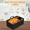 thumbnail image 3 of Non-Stick Air Fryer Liners, Reusable Silicone Cooking Mats for Air Fryer Easy to Clean Dishwasher Safe Handles Oil Drain Design Compatible with Ninja Air Fryer (Compatible with, 3 of 5
