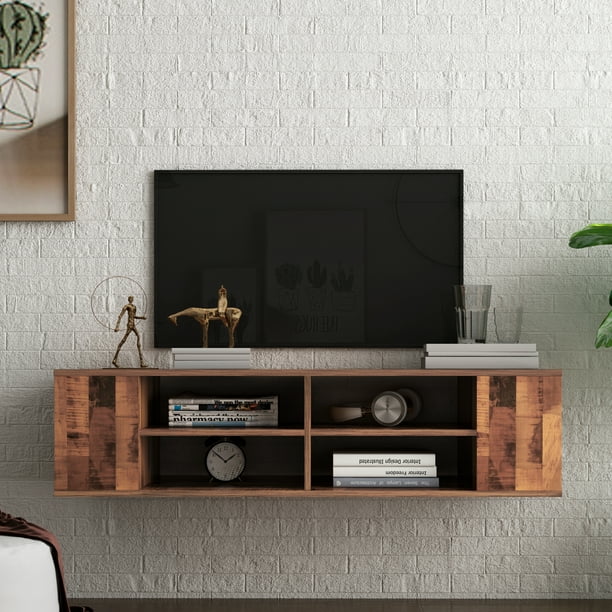 CoSoTower Wall Mounted Media Console,Floating TV Stand Component Shelf