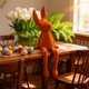 thumbnail image 4 of Yusimy Flocked Sitting Ornament for Living Room TV Cabinet Wine Cabinet Home Decor, 4 of 6