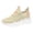 Beige, variant on Womens Lace Up Running Shoes Comfortable Slip On Athletic Sneakers Lightweight Mesh Soft Sole NonSlip Work Shoes Green Size 6.5