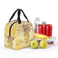 thumbnail image 4 of Bingfone Bunch of Grapes Print Lunch Bag Insulated Lunch Box, Small Leakproof Cooler Food Lunch Containers Reusable High Capacity Lunch Tote Bags for Work, Travel, Outdoor, 4 of 5