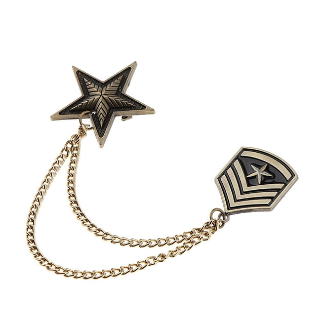 Broche de Pentagram Sunnimix Aleación de Tela Militar Joyería para Mujer