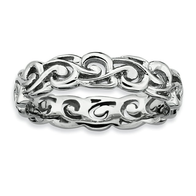 Bague Polie en Argent Sterling Stackable Expressions Taille 8