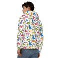thumbnail image 4 of Wukai Cute Dinosaur Print Men's Zip-Up Hoodie,Fleece Full-Zip Hoodie for Men, Hooded Sweatshirt-Large, 4 of 5