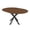 Walnut+Black, variant on GZXS 43.3"-59.1" Extendable Round Dining Table for 4–6, White Marbling MDF Dining Table with Carbon Steel Golden X-Base, Round to Oval Expandable Kitchen Table