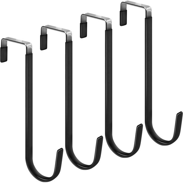 FYY Ganchos para Colgar sobre la Puerta, Paquete de 4 Ganchos para Colgar con Goma para Evitar rayones, Organizador Resistente para Sala de Estar, baño, Dormitorio, Cocina, Colgar Ropa, Toallas, Sombr