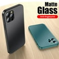 thumbnail image 3 of Frosted Glass Cases for iPhone X Xs XR 11 12 Pro Max 12Mini 7 8 Plus Anti-Fingerprint Liquid Silicone Luxury Cover, 3 of 6