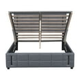 thumbnail image 2 of Queen Size Bed Frame Lift Up Storage,with Charging Station & LED Lights,USB Type C Port,Hydraulic Storage System,No Box Spring Needed, Easy Assembly,Gray, 2 of 6