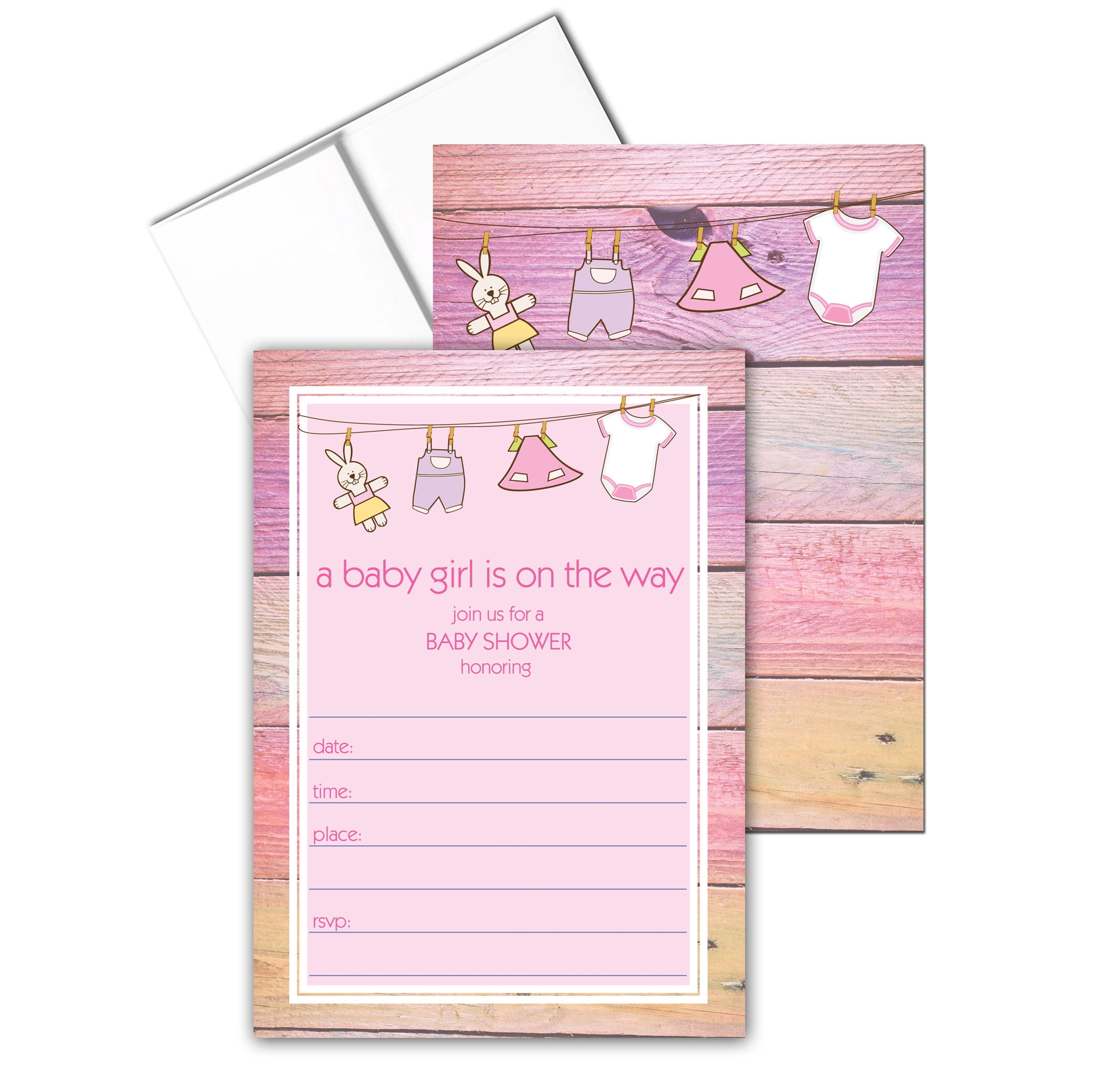 baby shower invitations girl walmart