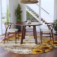 thumbnail image 3 of Large Round Rug 8Ft Washable Non-Slip, Farmhouse Sunflower Circle Area Rugs for Living Room Bedroom, Vintage Daisy Butterflies Rustic Wood Indoor Floor Mats Carpet Runner for Home Decor, 3 of 8