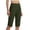 Army Green, variant on Womens Capri Pants Loose Casual Summer Workout Bottoms High Waist Straight Leg Pockets Yoga Trouser