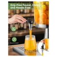 thumbnail image 5 of Drink Dispensers for Parties, 4.4 Gallon Beverage Dispenser with Stand & Ice , Stainless Steel Beverage Dispenser, Hot Cold Juice Dispenser with Drip Tray for Bar Buffet Home, 5 of 8