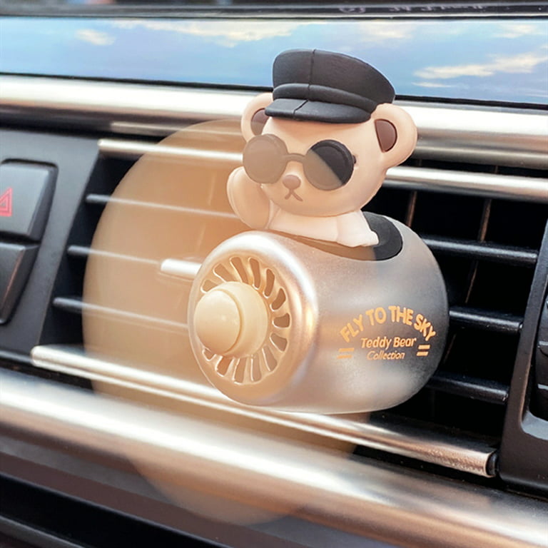 2 BOXES Cartoon Bear Pilot Design Car Perfume Clip Air Freshener