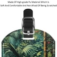 thumbnail image 4 of Square 2Pack PU Leather Tropical Plants Cruise Luggage Tag with Privacy Cover and Name ID Tag for Travel Handbags Backpacks Luggage Tags, 4 of 6