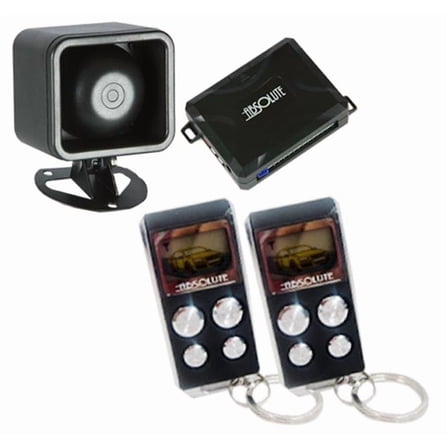 Absolute AL810 Car Alarm Keyless Entry 500' Range Two 4 Button LCD Remote control