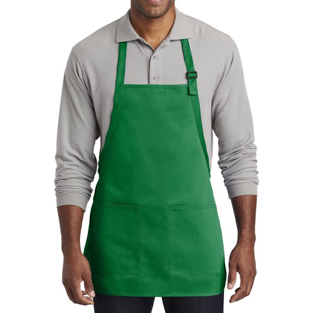 Mafoose Men's MediumLength TwoPocket Bib Apron Kelly Green Walmart