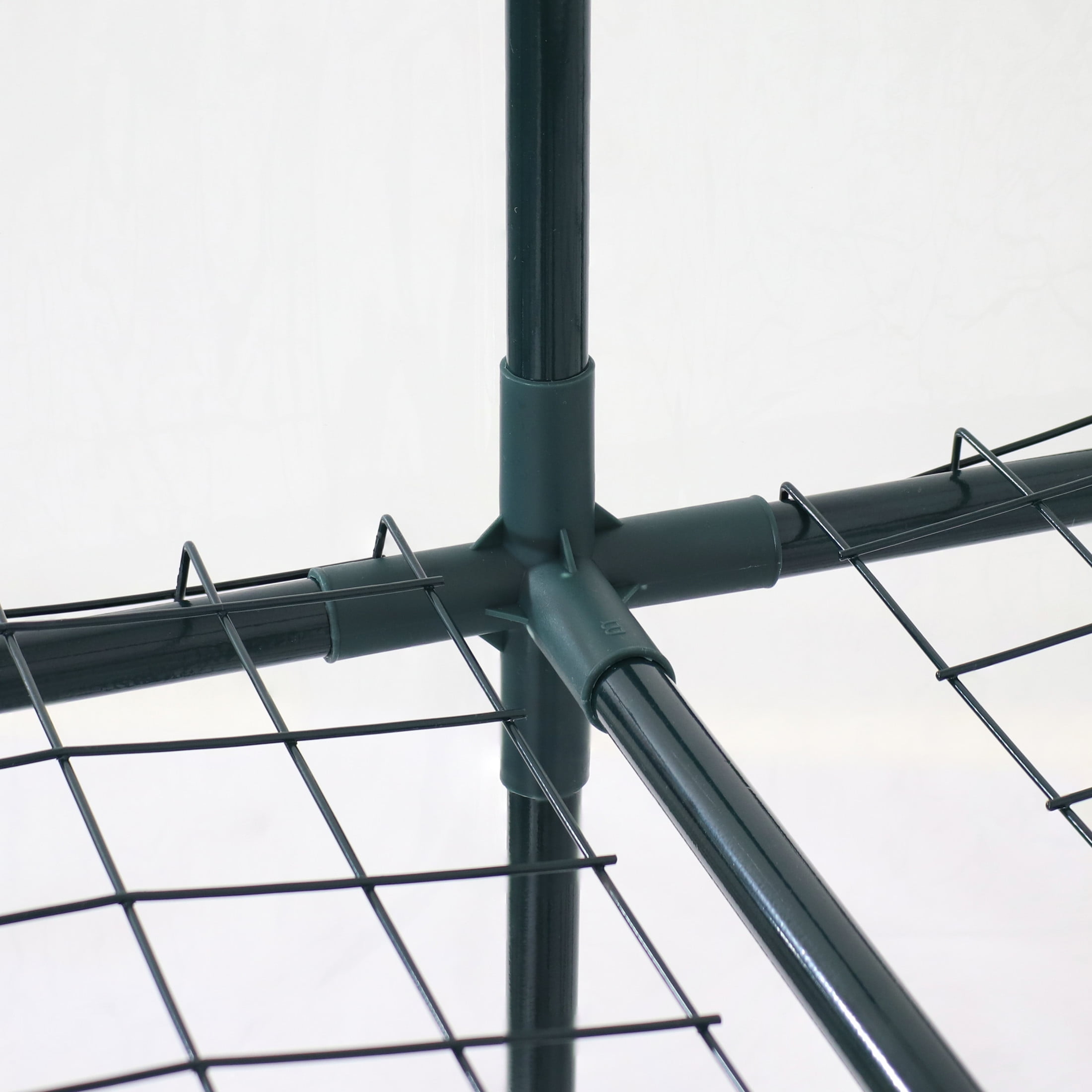 Sunnydaze 4.5' x 4.5' x 6.5' Outdoor Portable Walk-In Greenhouse with 4 Shelves, Clear Cover