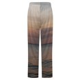 thumbnail image 6 of Sunset Over Calm Sea Winter Female Pants Flannel High Waist Women Pants Lady Warm Straight Leg Plush Trousers, 6 of 7