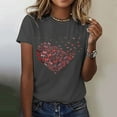 thumbnail image 2 of Womens Tops Love Butterfly Printed Short Sleeve Round Neck T Shirt Fashion Top Lightweight Soft Casual Summer Clothing 65% Cotton 35% Polyester 1Pc 3Xl Shirts for Women, 2 of 4