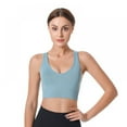 thumbnail image 3 of WBQ Womens Sports Bra Padded Bra Yoga Crop Tank Tops Fitness Workout Running Top, 3 of 8