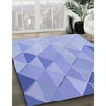 thumbnail image 2 of Ahgly Company Indoor Round Patterned Light Slate Blue Area Rugs, 4' Round, 2 of 6