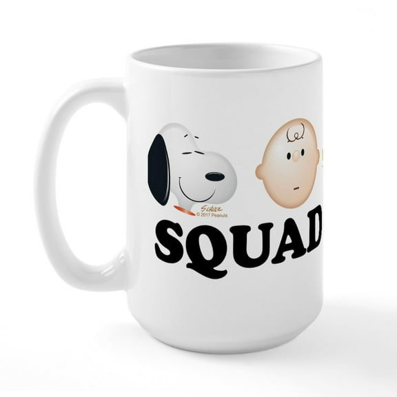 CafePress - Peanuts Emoji Mugs - 15 oz Ceramic Large White Novelty Mug