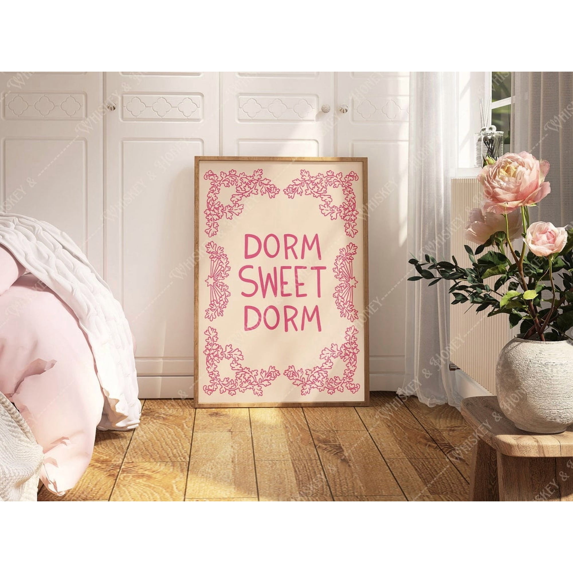 Dorm Sweet Wall Art Print Preppy College Living Room Gallery Wall And Home Decor