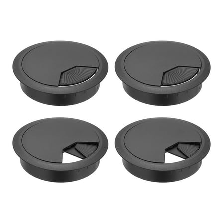 3 Inch Desk Grommet, 4Pcs Cable Grommet Wire Management Cable Hole Cover, Black