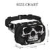 thumbnail image 4 of Easygdp Black White Hat Skull Fanny Packs para Mujeres y Hombres, Bolsa de Cinturón, Bolsos de Cruz para Trabajo/Correr/Senderismo, 4 of 9
