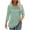 Green, variant on 2025 Black * Friday and Cyber * Monday Women' Fashionable Solid Color Round Neck With Three-quarter Sleeves And Loose 3/4 Sleeves T-shirt Blue XXL