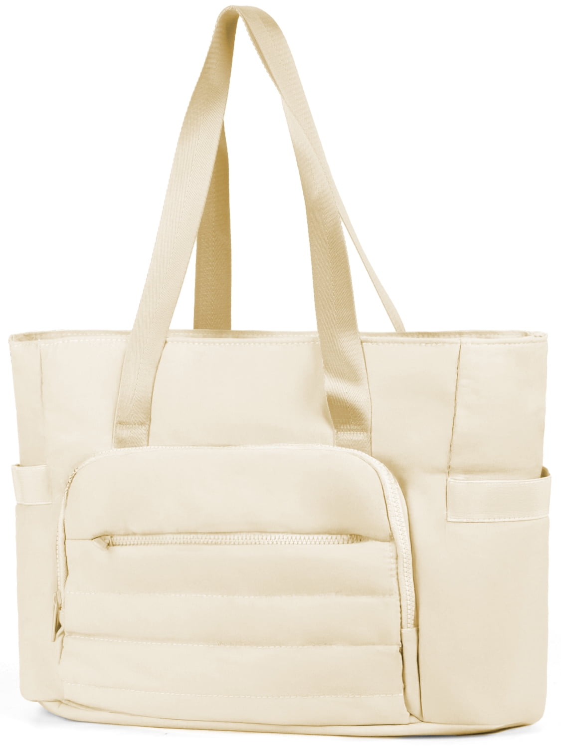 Gynky Tote Bag for Women, Gym Bag Multi-Pocket Lightweight Duffel Bags Puffy Yoga Mat Bag with Compartments, Quilted Large Nurse Shoulder Handbag Yoga Bag Travel Duffle for Work Dance Sports