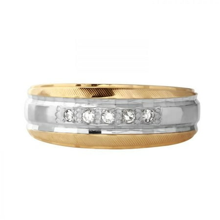 Foreli 0.13CTW Diamond 14K Two tone Gold Ring