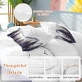 thumbnail image 2 of Cal King 4 Piece Bedding Set Natural Mountain Forest Bird Soft Breathable Duvet Cover and Pillowcase,Foggy Landscape Sketch Duvet Cover Set Washable Bed Sheets for Bedroom Dormitory Guest Room, 2 of 9