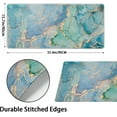thumbnail image 4 of Marble Mouse Pad 35.4 X 15.7 Inch XXL Blue Aqua Teal Gold Abstract Art Print Full Desk Mousepad Extended Large Non-Slip Rubber Base Big Keyboard Mat with Stitched Edges for Gaming Office, 4 of 6