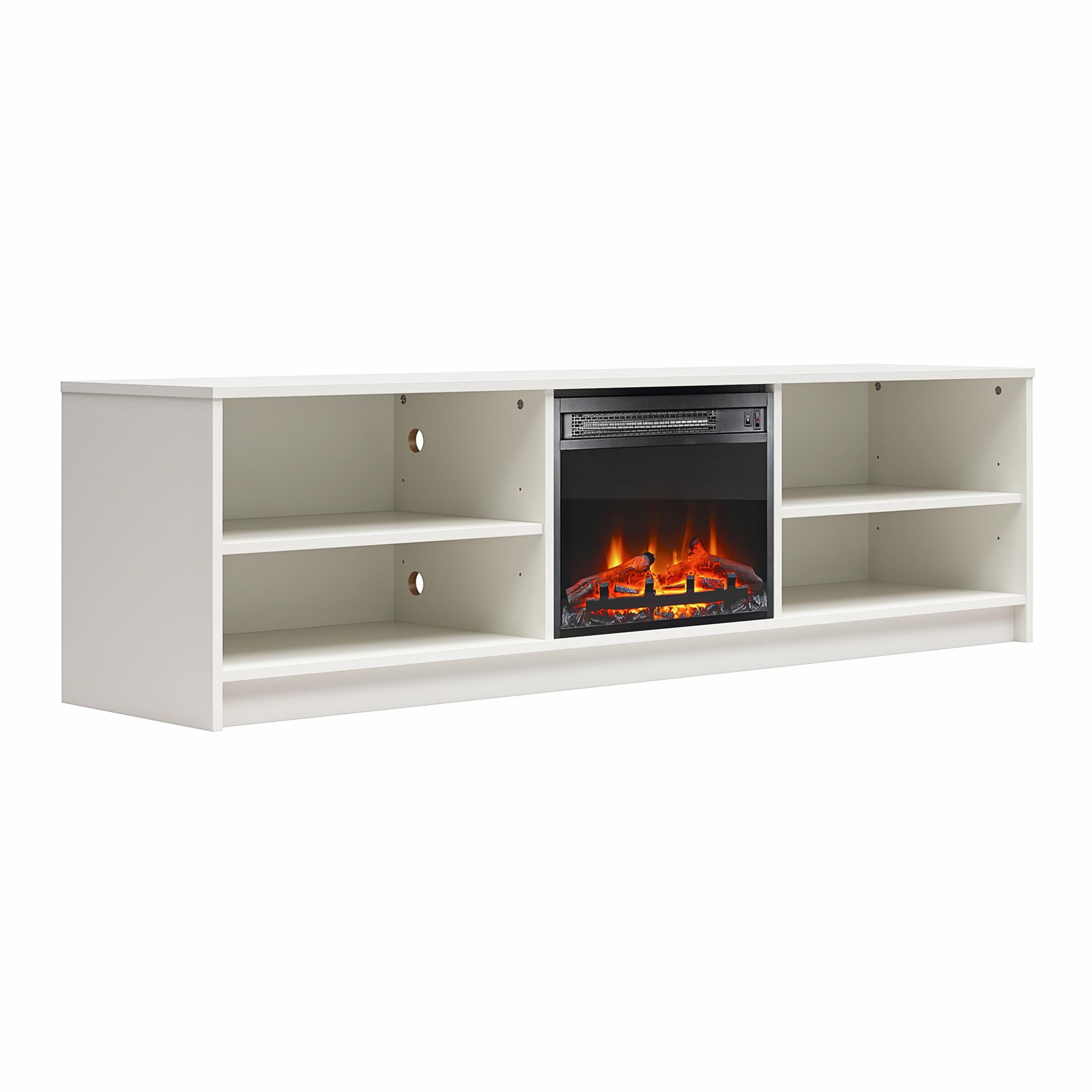 Mainstays Fireplace TV Stand, for TVs up to 75", White