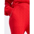 thumbnail image 4 of Free Assembly Women's Cozy Yarn Wide Leg Cable Knit Sweater Pants, Size XS-XXL, 4 of 6