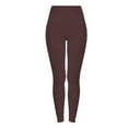 thumbnail image 3 of fatyb Womens Leggings High Waist Stretch Yoga Workout Pants Solid Color Casual Thin Bottom for Running, 3 of 7